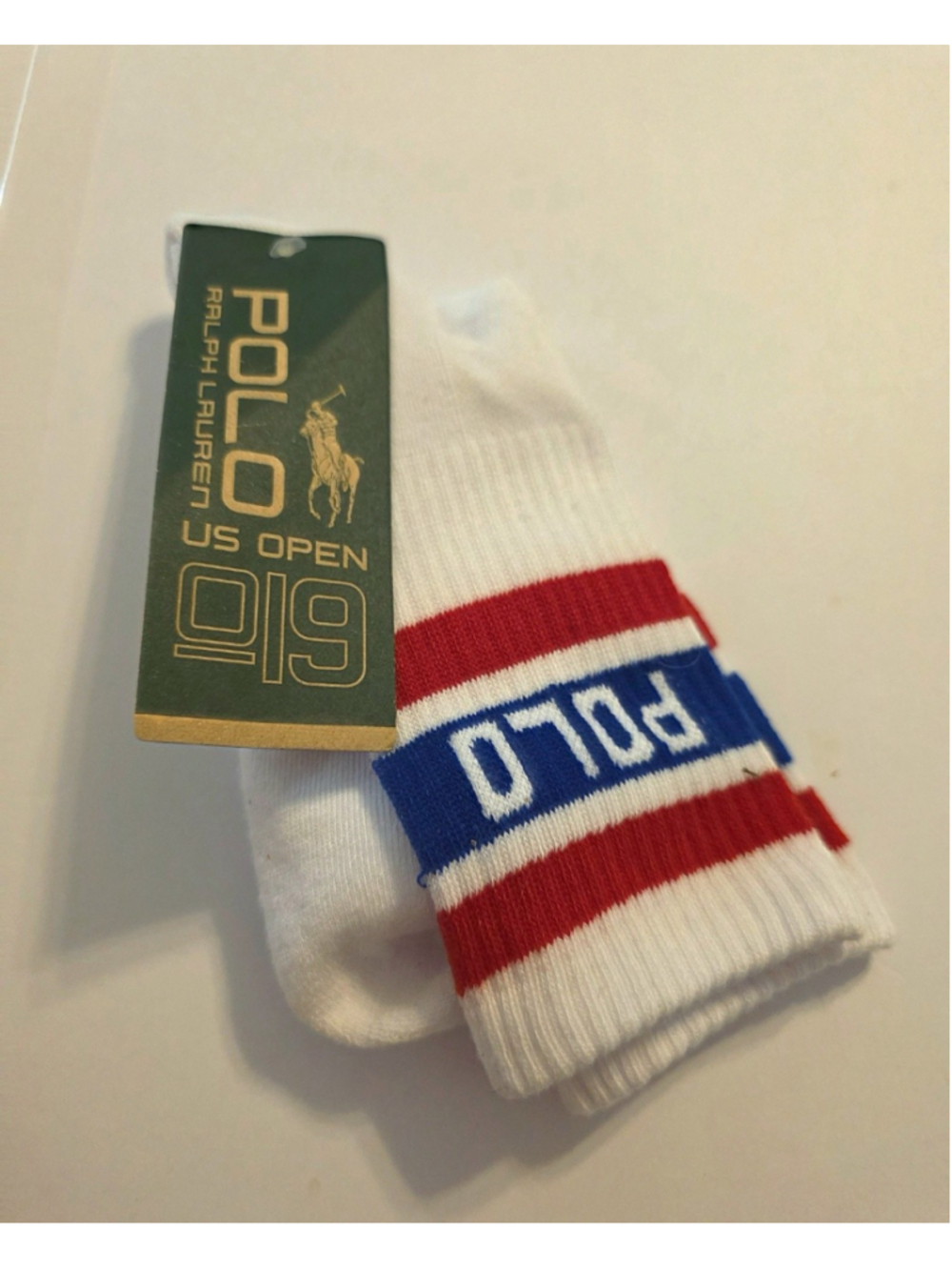 Polo Ralph Lauren U.S. Open 2019 SOCKS RED WHITE BLUE Mens Large
